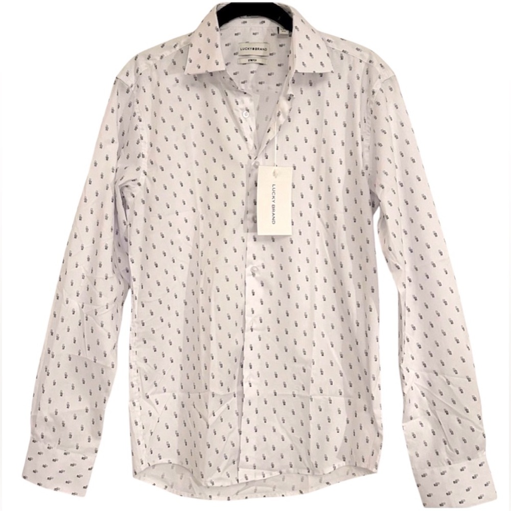 NWT Lucky Brand Men’s button down long sleeved shirt.